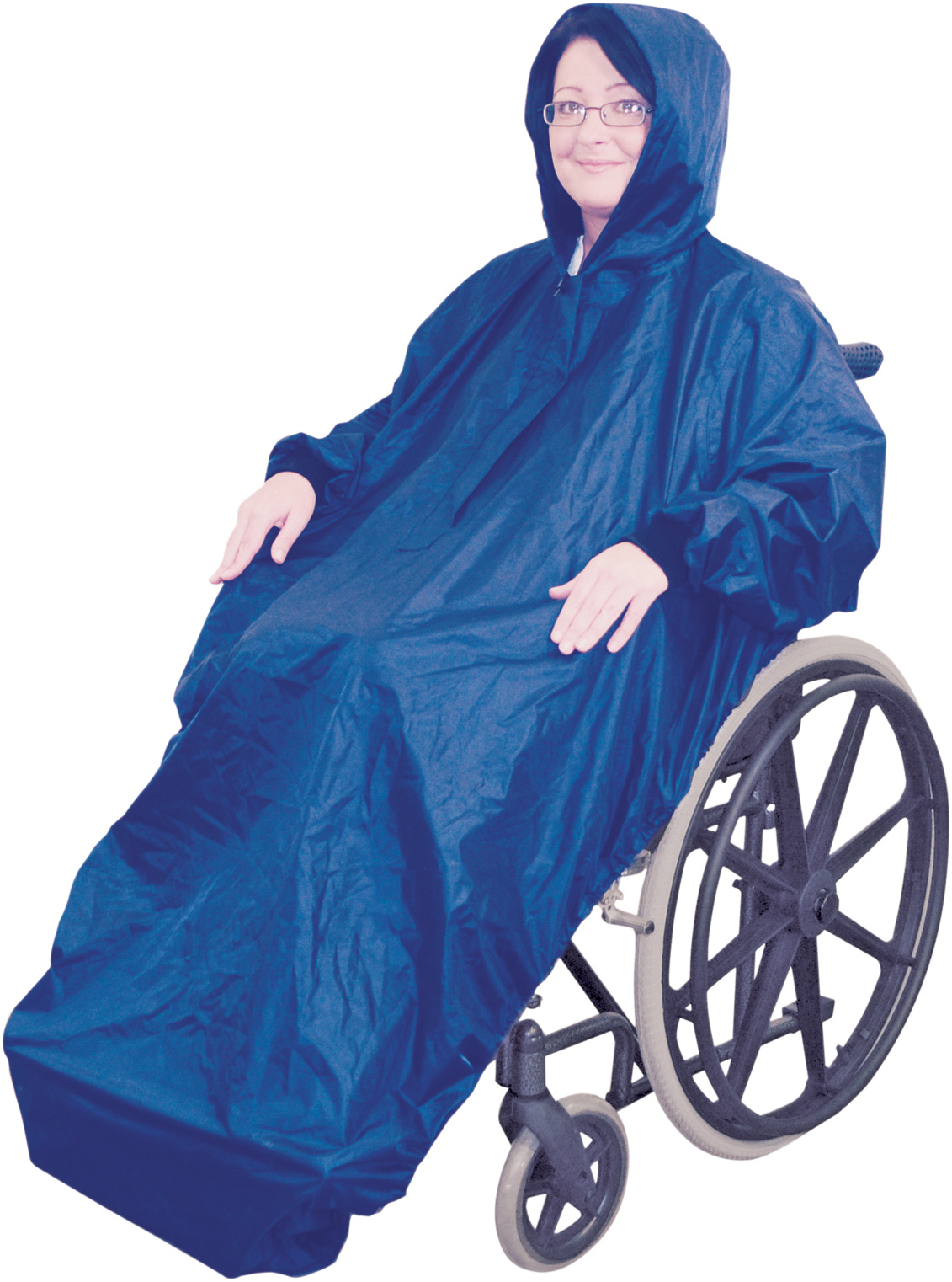 Fleece lined wheelchair poncho with sleeves Homecare Webshop