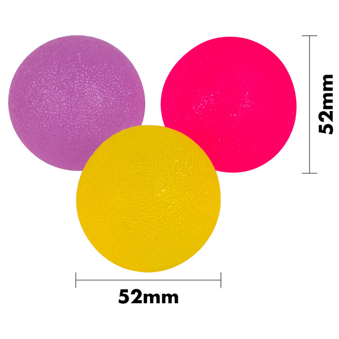 Stress balls for hand exercises, set of 3