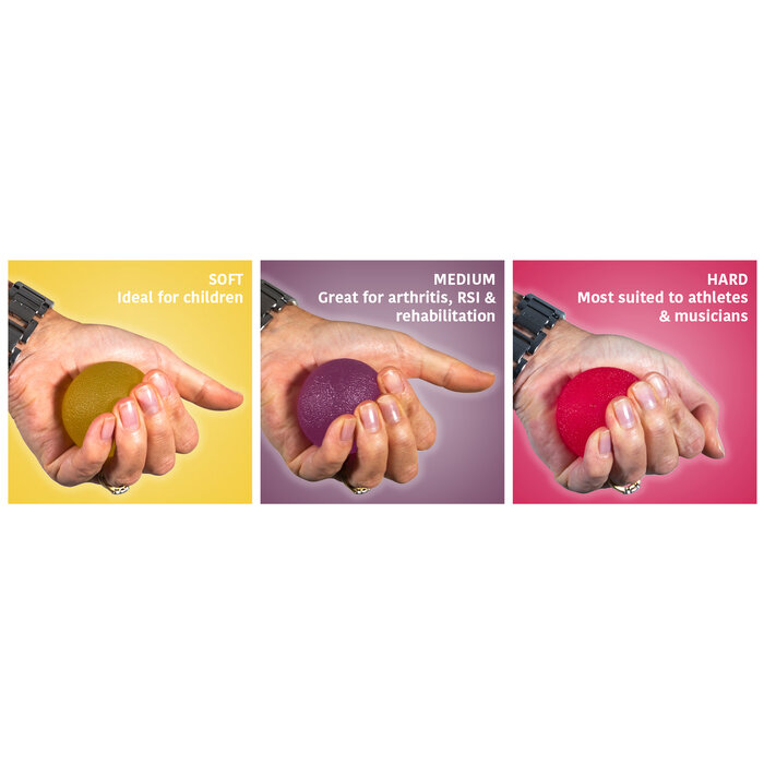 Stress balls for hand exercises, set of 3
