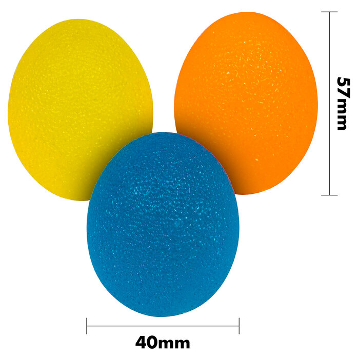 Stress balls for hand exercises, set of 3