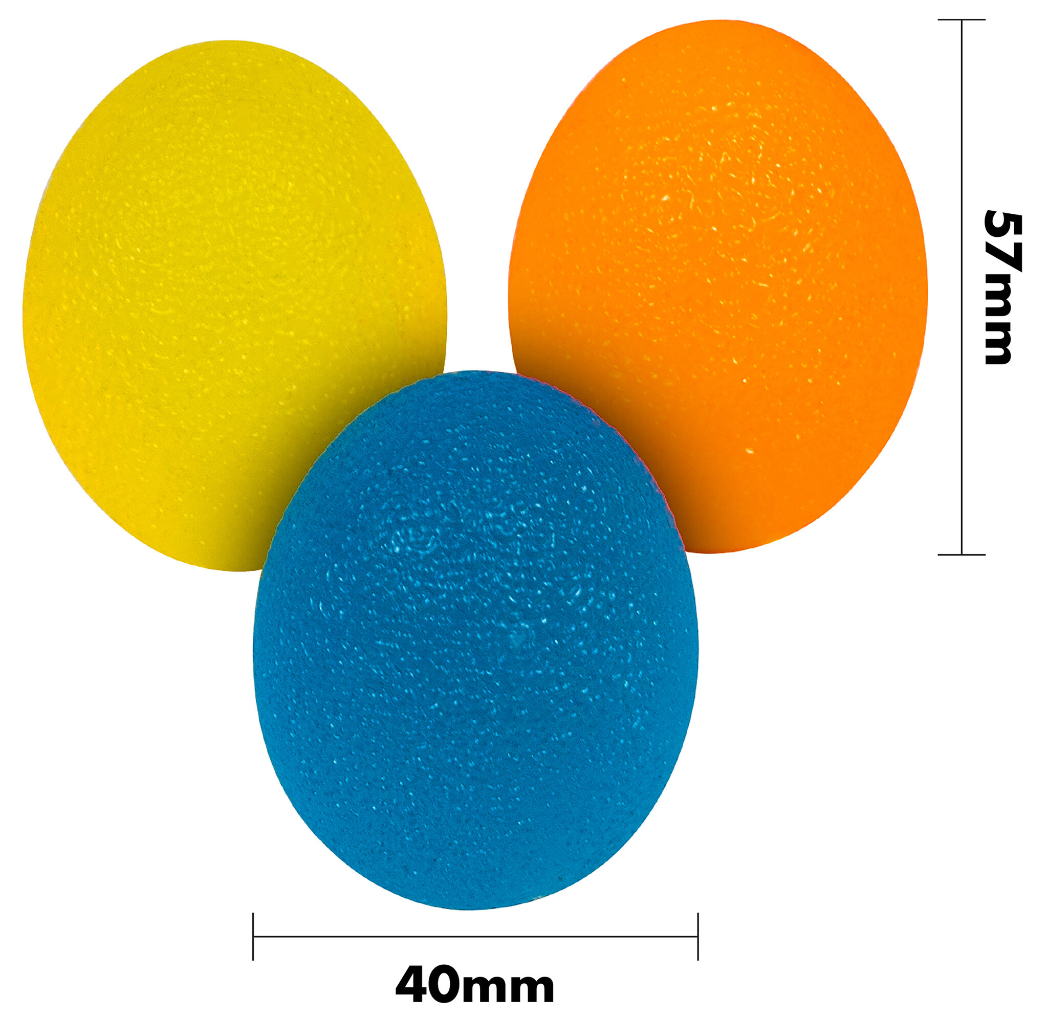 Stressballen voor handoefeningen, set van 3