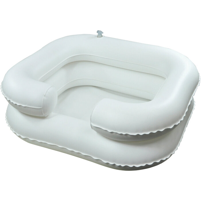 Bassine à cheveux gonflable pour le lit