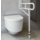 Folding toilet bracket with floor support