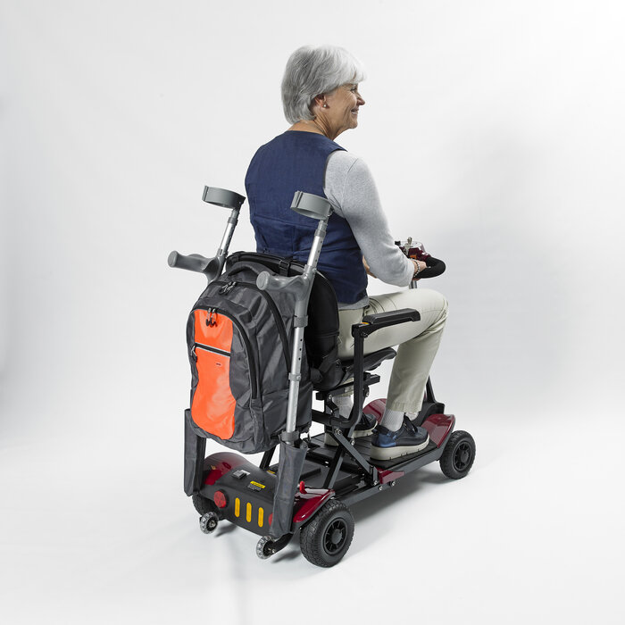 Storage bag for the back of the wheelchair or scooter