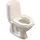 Hi-Loo Raised Toilet Seat with Brackers