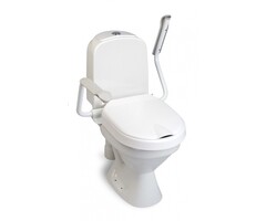 Hi-Loo toilet raiser fixed with armrest