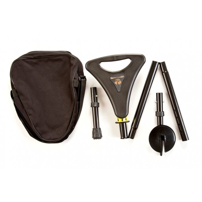 Foldable walking stick with seat