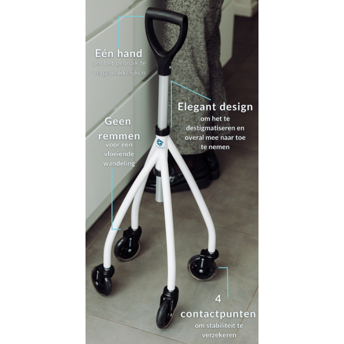 The rollator that can be used with one hand: the Wheeleo®