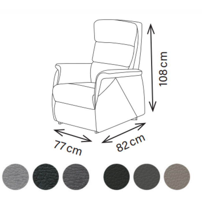 Gcare Confort 2-motor tilt chair Medium