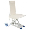 Electric bath lift with side flaps, white.