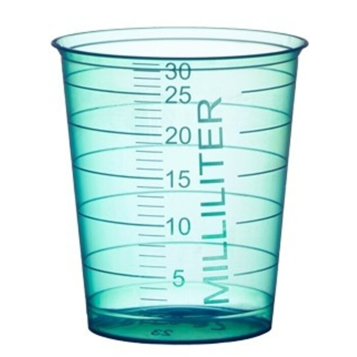 Gobelets à médicaments 25-30 cc - modèle haut
