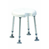 Shower stool with recess at the front