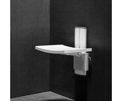 Siège de douche design, réglable en hauteur, chromé