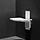 Design shower seat, height adjustable, chrome-plated