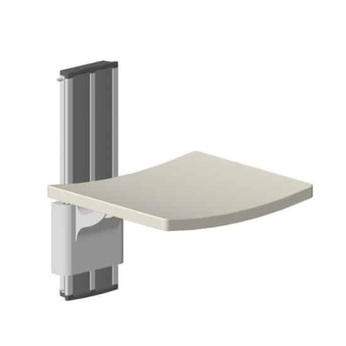 Design shower seat, height adjustable, chrome-plated