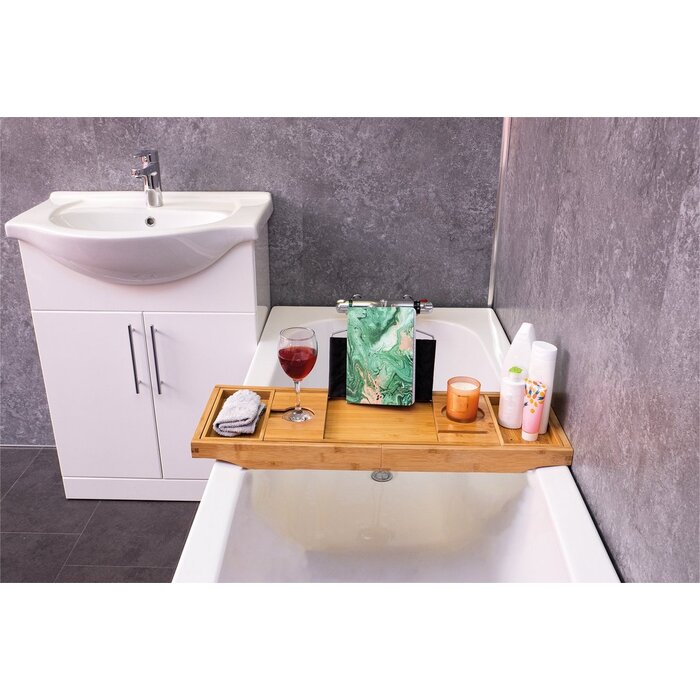 Bed and bath table with extendable sides and legs