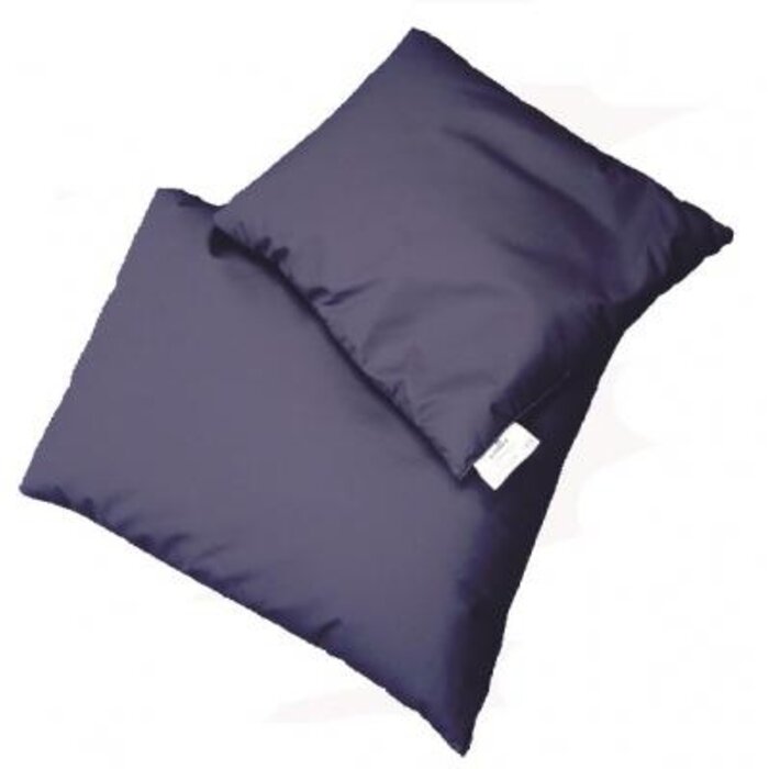 Positioning cushions filled with vegetable fibres