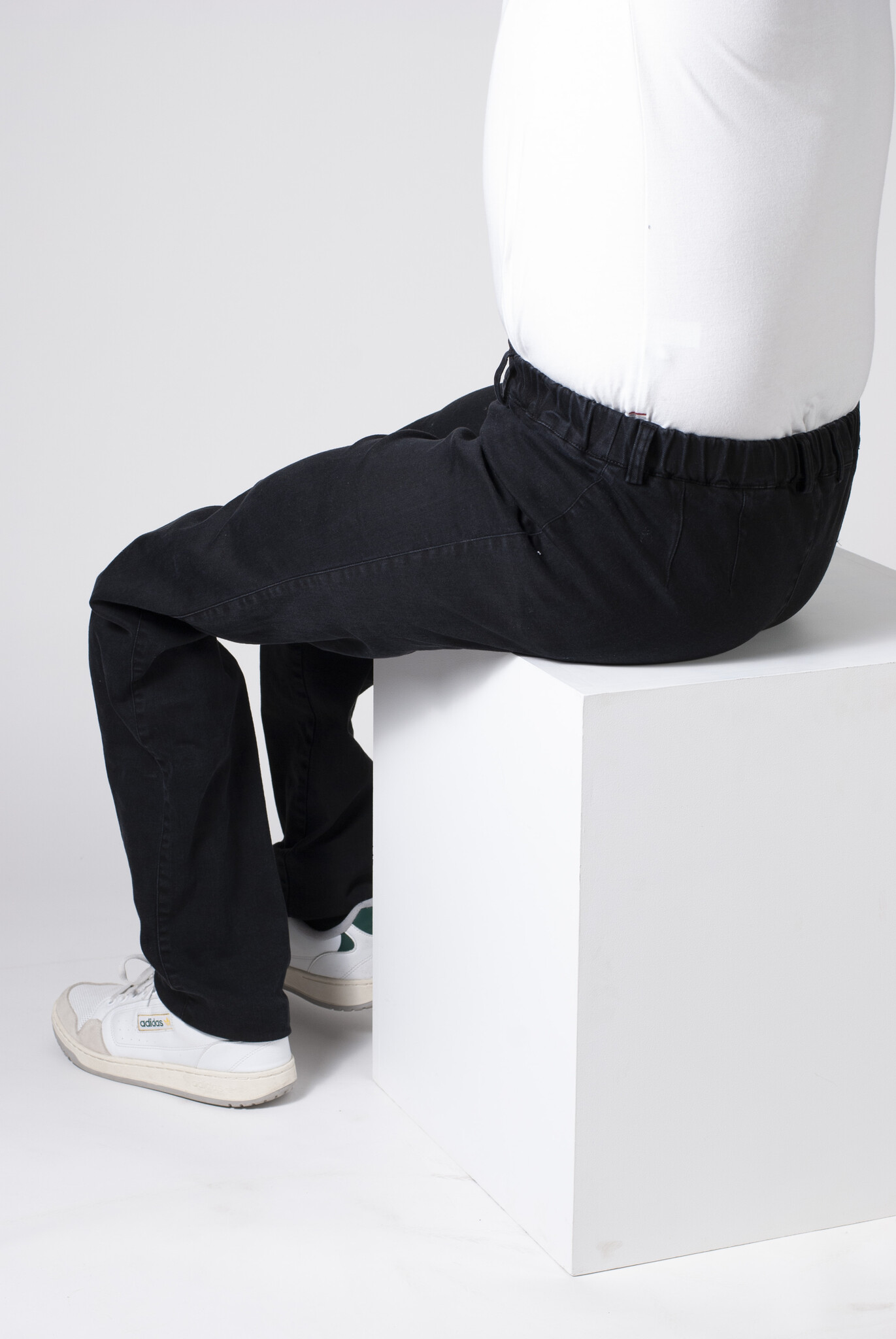 Pantalon sur élastique - jean noir