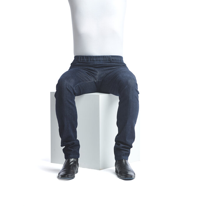 Pantalon sur élastique - jean bleu