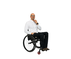 Thermal wheelchair trousers slim fit - dark jeans