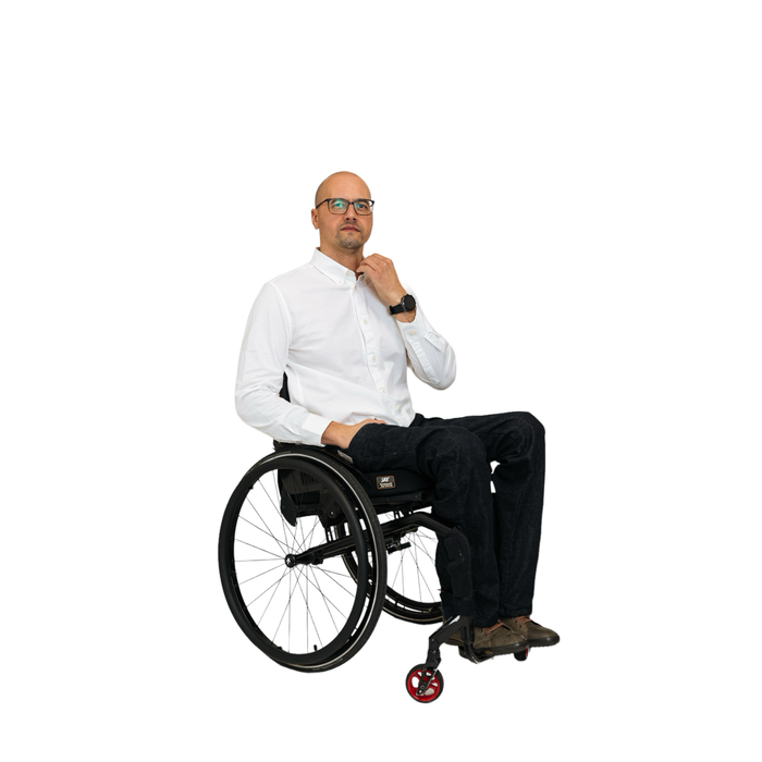 Thermal wheelchair trousers slim fit - dark jeans