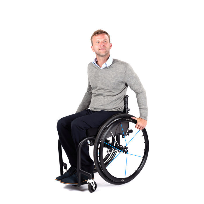 Classic wheelchair trousers - wool navy