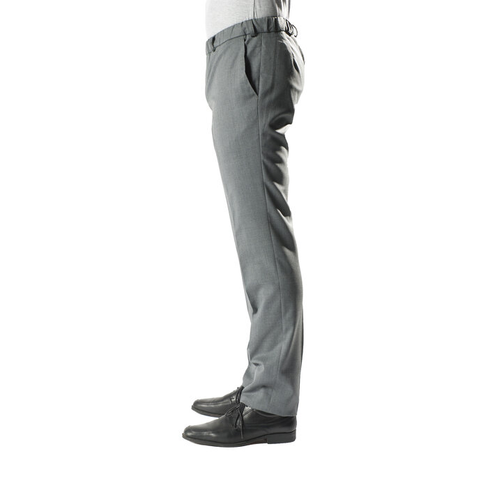 Trousers with elastic - gray wool