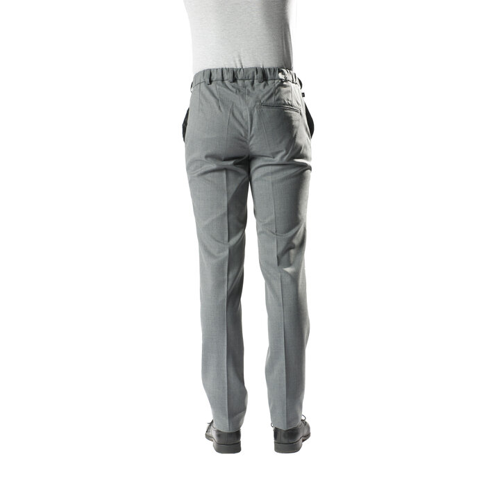 Trousers with elastic - gray wool