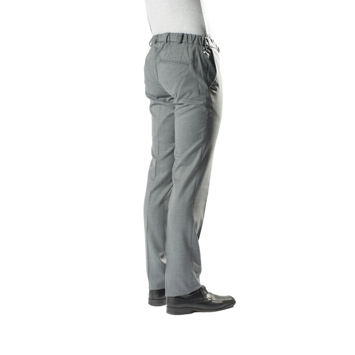 Trousers with elastic - gray wool