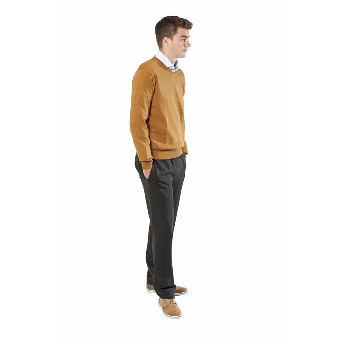 Pants with elastic - black wool