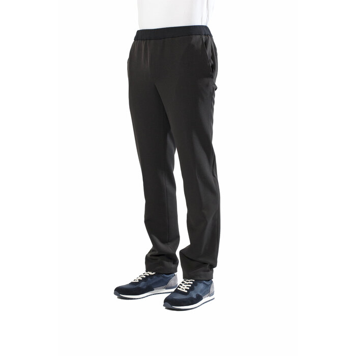 Pants with elastic - black wool