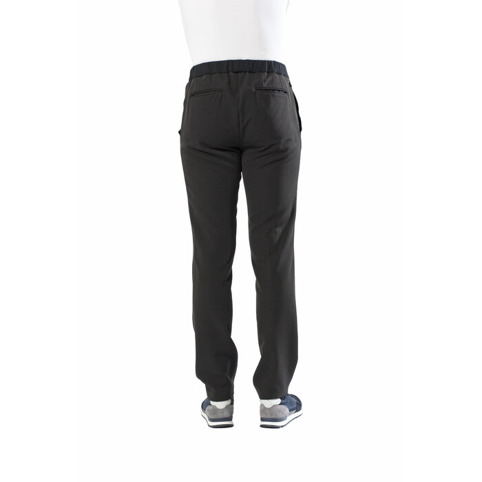 Pants with elastic - black wool