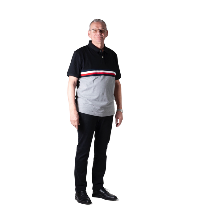 5 pocket pants with elastic - black jeans