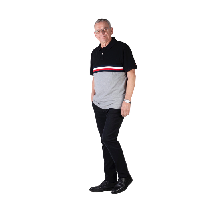 5 pocket pants with elastic - black jeans