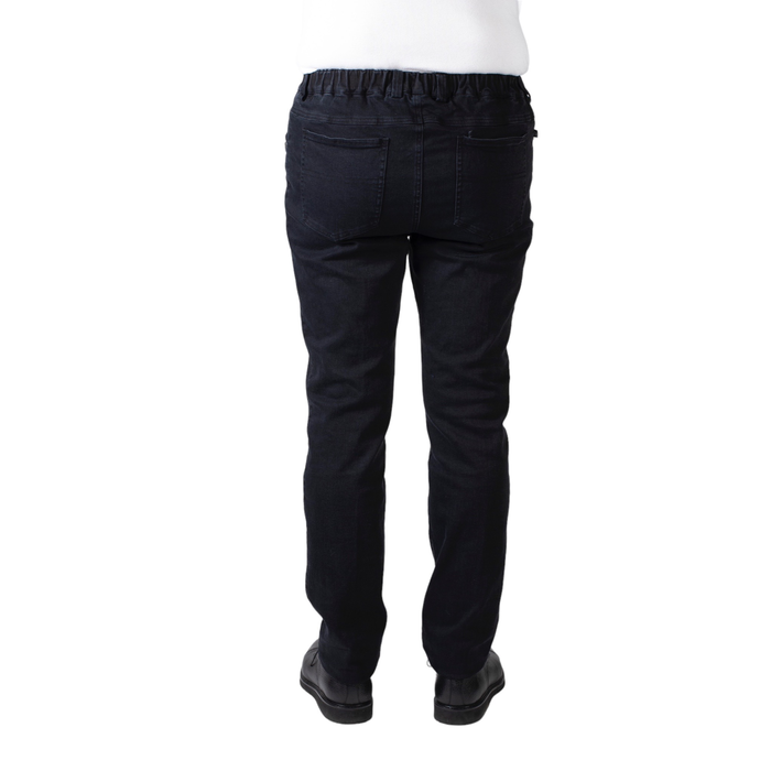 5 pocket broek met elastiek - zwarte jeans