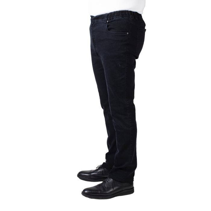 5 pocket pants with elastic - black jeans
