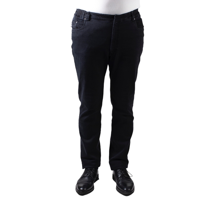 5 pocket pants with elastic - black jeans