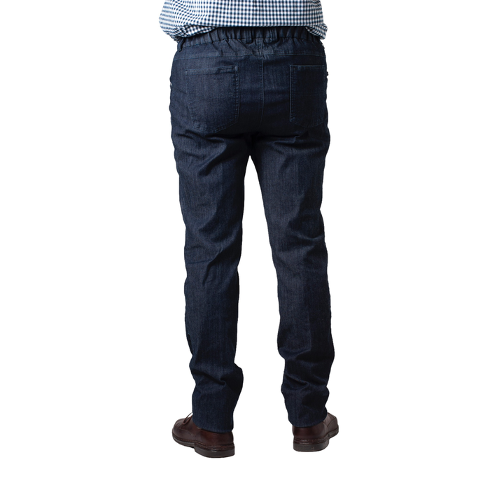 5 pocket pants with elastic - dark jeans