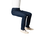 Wheelchair trousers with button and deep zipper - dark jeans