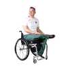 Wheelchair trousers with side zippers - green cotton