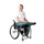 Pantalon pour fauteuil roulant avec fermetures éclair latérales - coton vert