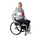 Wheelchair trousers with deep zipper and hook-and-eye closure - dark jeans