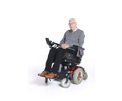 Wheelchair trousers with deep zipper - navy corduroy