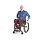 Wheelchair trousers with deep zipper - burgundy cotton