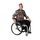 Wheelchair trousers with side zippers - navy cotton
