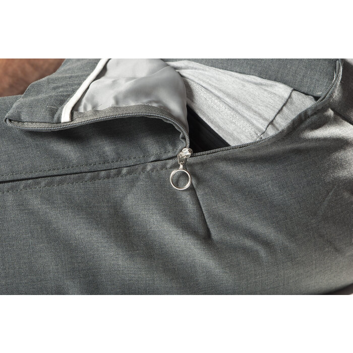 Wheelchair trousers with side zippers - gray wool