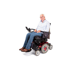 Pantalon pour fauteuil roulant avec fermetures éclair latérales - jeans bleus