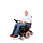Pantalon pour fauteuil roulant avec fermetures éclair latérales - jeans bleus