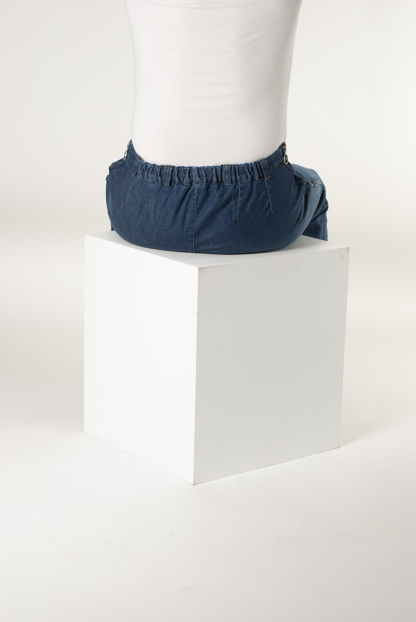Rolstoelbroek met zijritsen - blauwe jeans