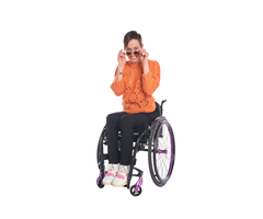 Zitbroek met diepe rits - zwart